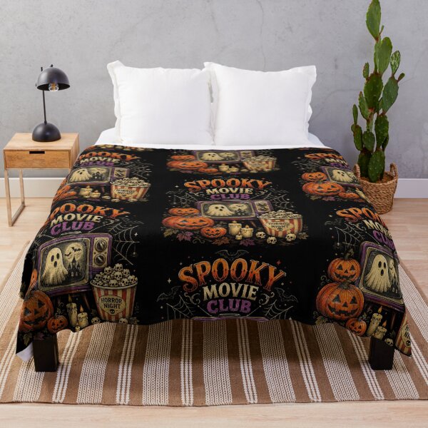Item preview, Spooky Movie Club Vintage Halloween TV designed and sold by Nacho Average Designs.