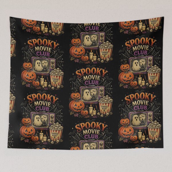 Item preview, Spooky Movie Club Vintage Halloween TV designed and sold by Nacho Average Designs.