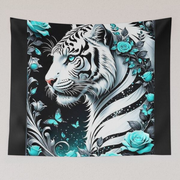 Item preview, Majestic White Tiger designed and sold by INKRebelGraphic.