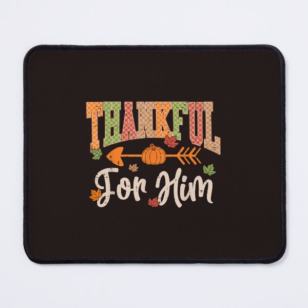 Item preview, Thankful For Him Thanksgiving Pumpkin Checkered Fall Couple Design designed and sold by mari-kayden.