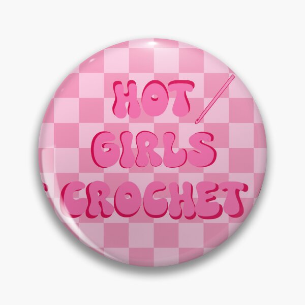 Item preview, Hot Girls Crochet (Pink Checkered) designed and sold by gennyevans.