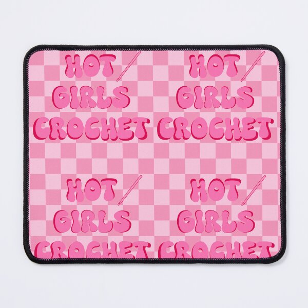 Item preview, Hot Girls Crochet (Pink Checkered) designed and sold by gennyevans.