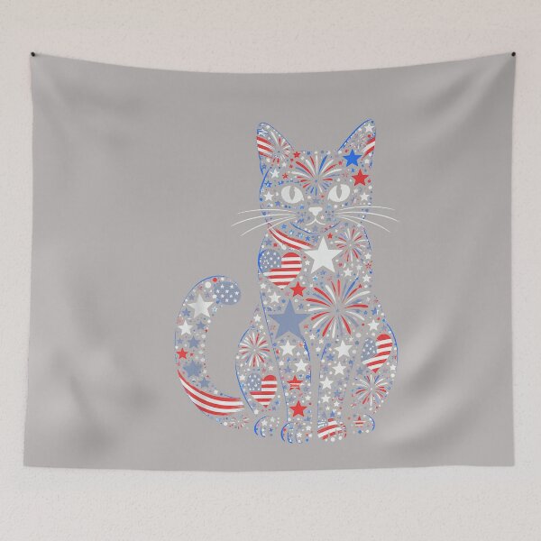 Item preview, 250th Anniversary USA 2026 American Flag Patriotic Cat designed and sold by GreggRoss.