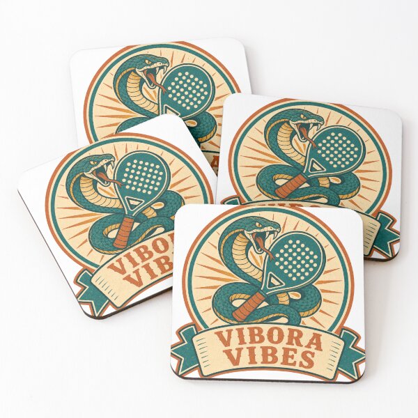 Item preview, Vibora Vibes Retro Padel Snake Badge designed and sold by BoosterShop.
