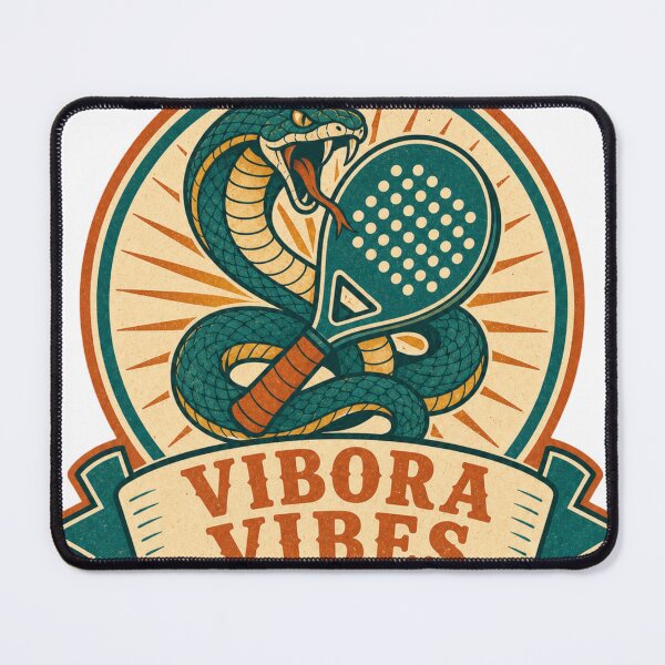 Item preview, Vibora Vibes Retro Padel Snake Badge designed and sold by BoosterShop.