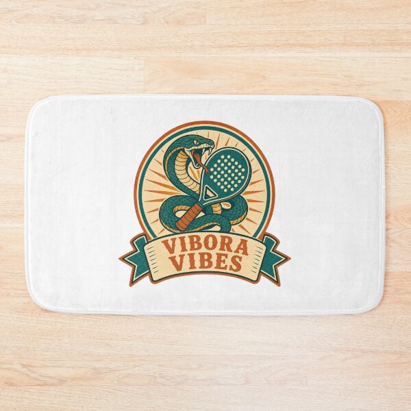 Item preview, Vibora Vibes Retro Padel Snake Badge designed and sold by BoosterShop.