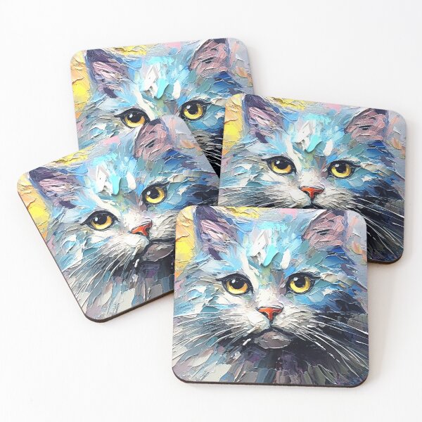 Item preview, Precious Cat Colorful Impasto-Style Digital Art Painting  designed and sold by DEC02.