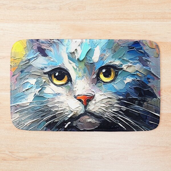Item preview, Precious Cat Colorful Impasto-Style Digital Art Painting  designed and sold by DEC02.