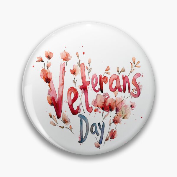 Item preview, Floral veterans day text illustration designed and sold by Chris Art Printing.
