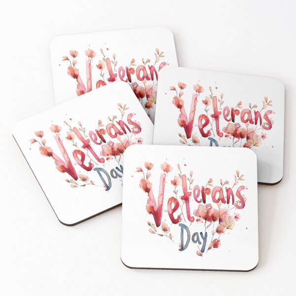 Item preview, Floral veterans day text illustration designed and sold by Chris Art Printing.