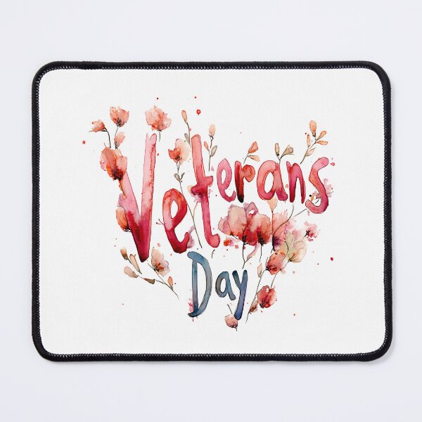 Item preview, Floral veterans day text illustration designed and sold by Chris Art Printing.