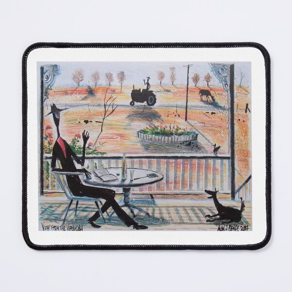 Item preview, Quiet Afternoon on an Australian Outback Verandah. designed and sold by Al Benge - NZ & Australian Art.
