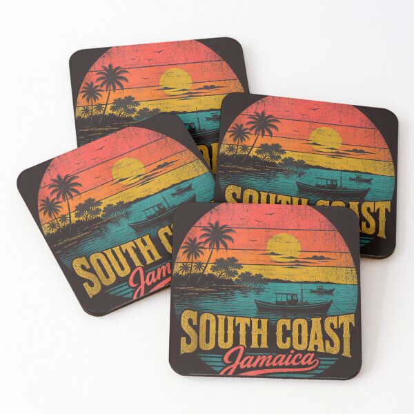 Item preview, South Coast Jamaica Vintage Beach Sunset Travel Souvenir Coastal Design designed and sold by mari-kayden.