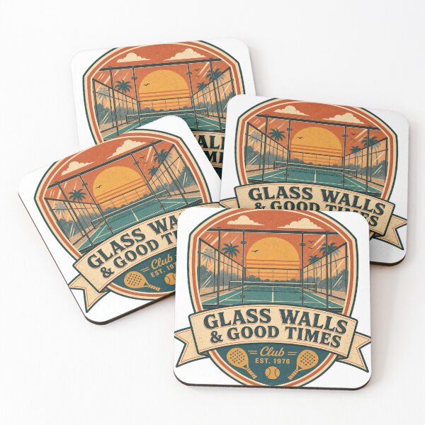Item preview, Glass Walls and Good Times Retro Padel Badge designed and sold by BoosterShop.