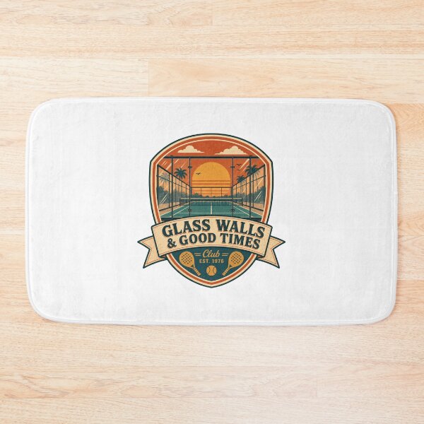 Item preview, Glass Walls and Good Times Retro Padel Badge designed and sold by BoosterShop.