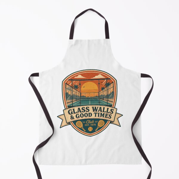 Item preview, Glass Walls and Good Times Retro Padel Badge designed and sold by BoosterShop.