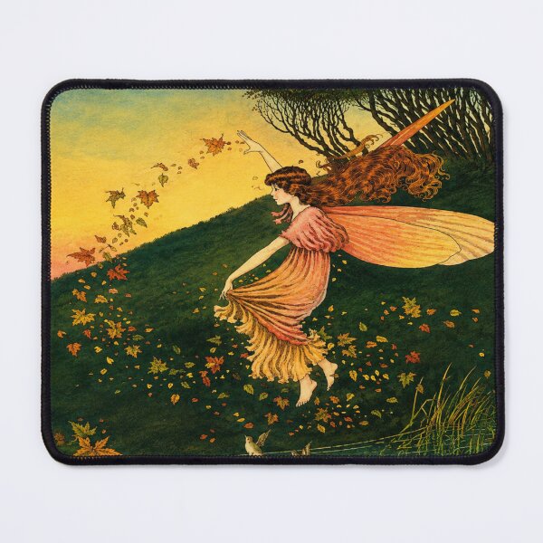 Item preview, Autumn Fairy by Ida Rentoul Outhwaite – Art Nouveau Illustration– Whimsical Home Decor designed and sold by RickE.