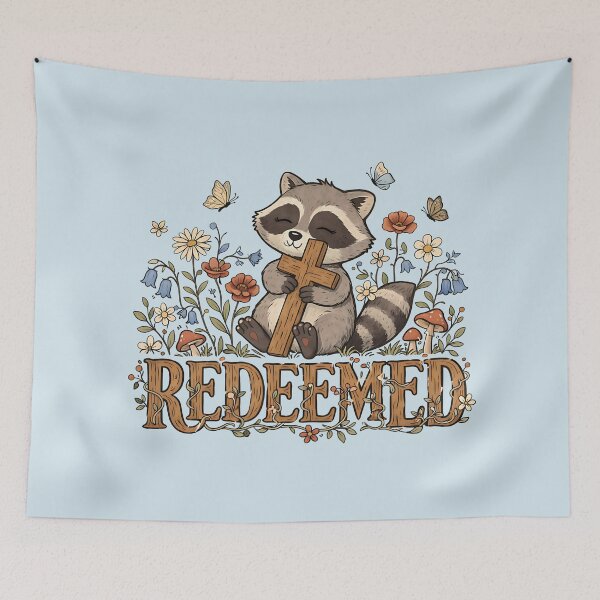 Item preview, Redeemed Raccoon Christian Faith  designed and sold by NosandEdgy.