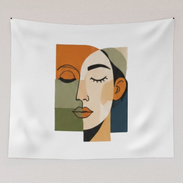 Item preview, Abstract Geometric Woman Face designed and sold by MyCalmDraw.