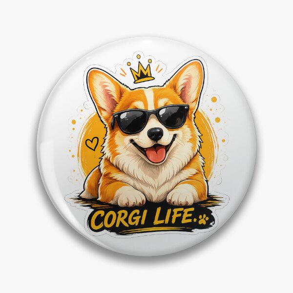 Item preview, Corgi Life | Cute Cartoon Corgi with Sunglasses Funny Dog Lover  designed and sold by yassinehelal.