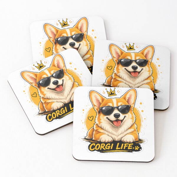 Item preview, Corgi Life | Cute Cartoon Corgi with Sunglasses Funny Dog Lover  designed and sold by yassinehelal.
