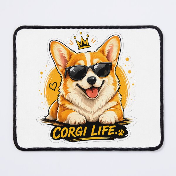 Item preview, Corgi Life | Cute Cartoon Corgi with Sunglasses Funny Dog Lover  designed and sold by yassinehelal.