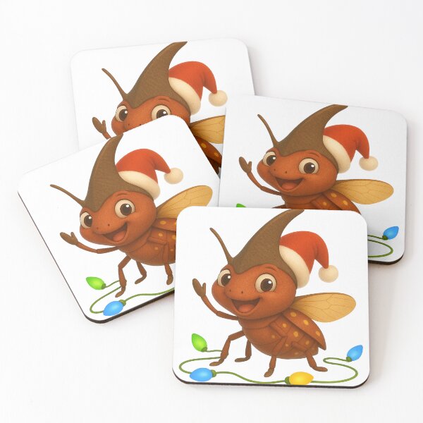 Item preview, Insecto saltamontes de Navidad designed and sold by Sillytoe.