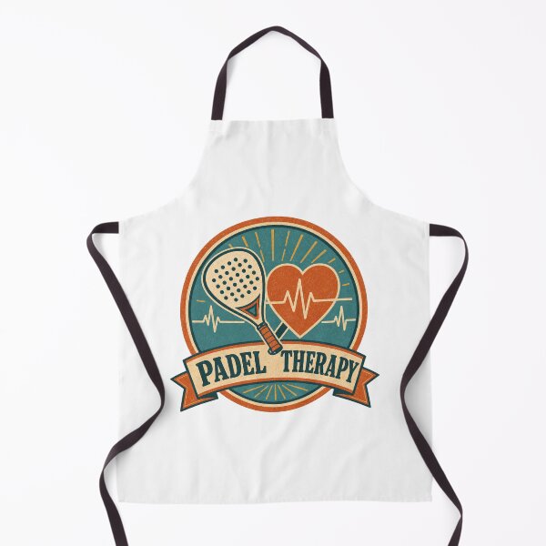 Item preview, Padel Therapy Retro Racket and Heart Badge designed and sold by BoosterShop.