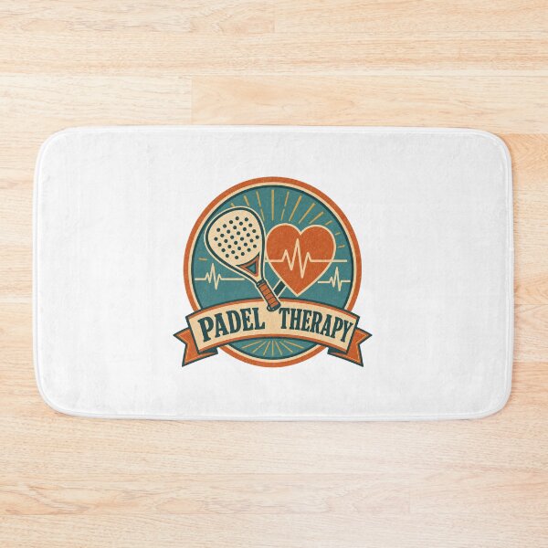 Item preview, Padel Therapy Retro Racket and Heart Badge designed and sold by BoosterShop.