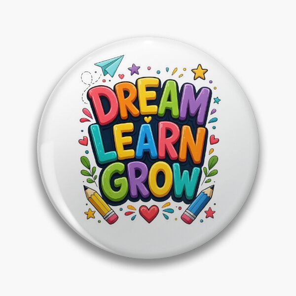 Item preview, Dream Learn Grow | Colorful School Motivation Typography | Cute Classroom Quote | Back to School POD Design designed and sold by TheAllInStore.