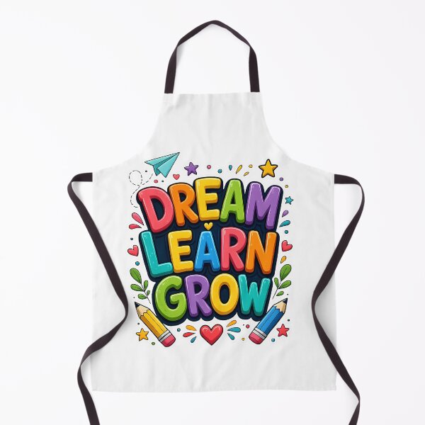Item preview, Dream Learn Grow | Colorful School Motivation Typography | Cute Classroom Quote | Back to School POD Design designed and sold by TheAllInStore.