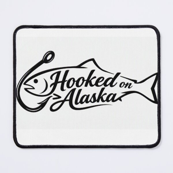 Item preview, Hooked On Alaska B&W designed and sold by CreativityAlive.
