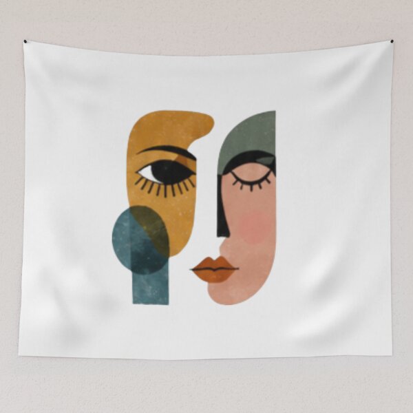 Item preview, Abstract Two Faces Modern Art designed and sold by MyCalmDraw.