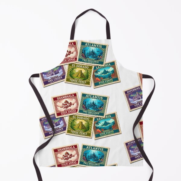 Item preview, Lost Civilizations Vintage Postage Stamps | Atlantis, El Dorado, Lemuria, Hyperborea & Shambhala designed and sold by Extravanganzza.