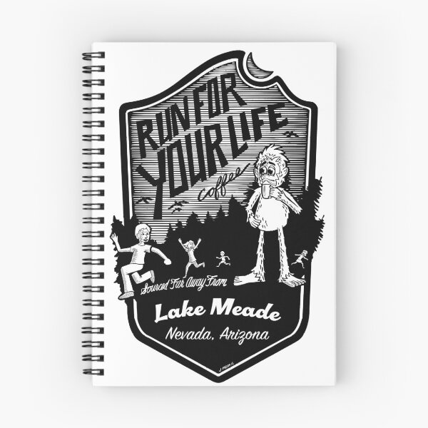 Item preview, Run For Your Life Coffee at Lake Meade in Nevada and Arizona. designed and sold by John Morris Illustration.