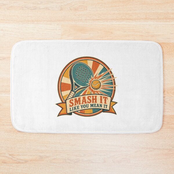 Item preview, Smash It Like You Mean It Retro Padel Badge designed and sold by BoosterShop.