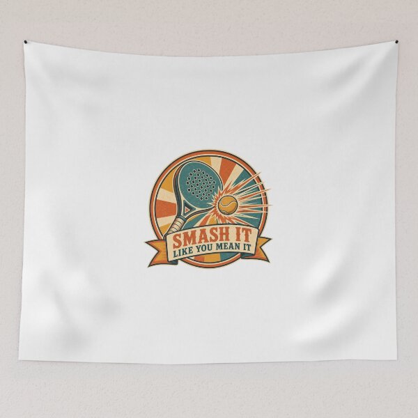 Item preview, Smash It Like You Mean It Retro Padel Badge designed and sold by BoosterShop.