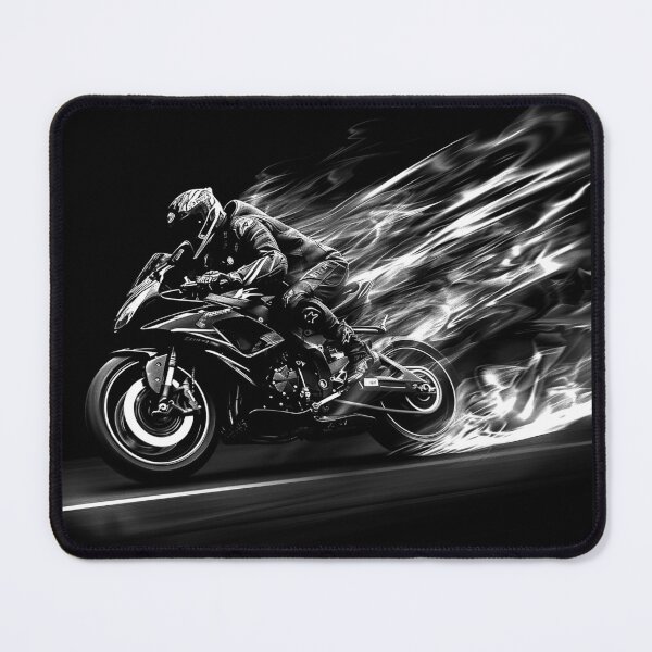 Item preview, Flaming Sportbike Racer High Speed Motorcycle Racing Art designed and sold by inkoutninja.
