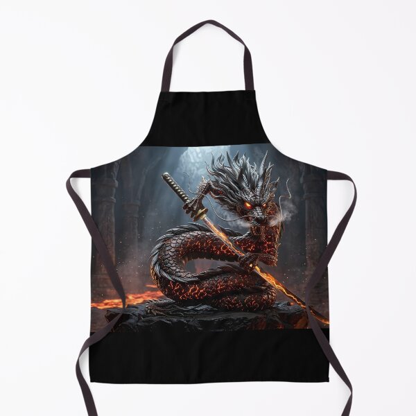 Item preview, Dark Dragon Samurai Warrior Katana Temple designed and sold by GalleryBrisArt.