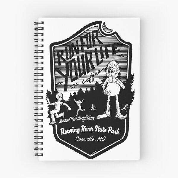 Item preview, Run For Your Life Coffee in Roaring River State Park in Cassville Missouri. designed and sold by John Morris Illustration.