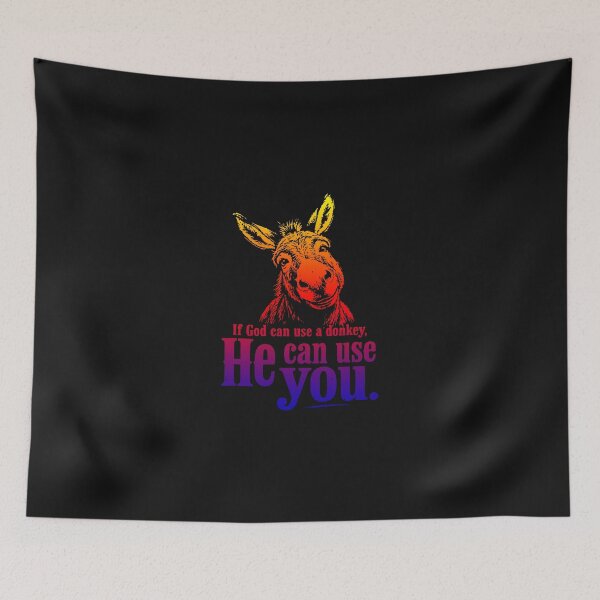 Item preview, If God Can Use a Donkey He Can Use You Christian Faith Vintage Donkey designed and sold by ChuyenSuperx.