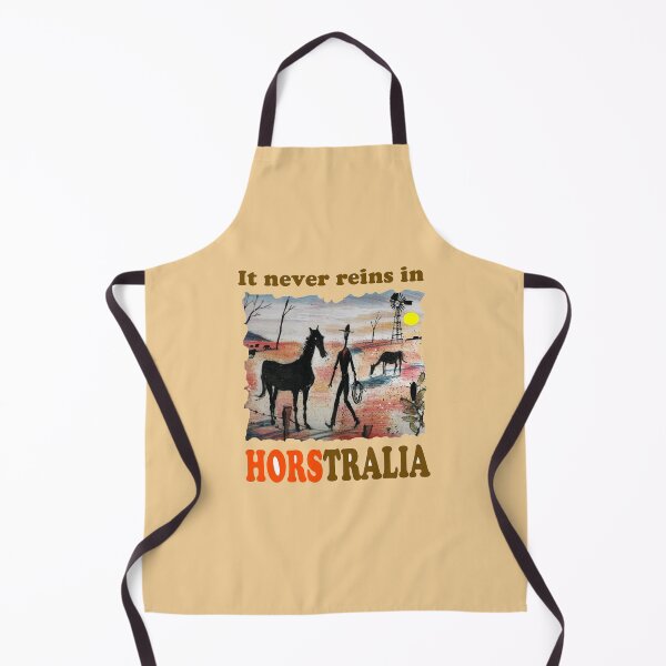 Item preview, It never Reins in Horstralia Funny Horse Art designed and sold by Al Benge - NZ & Australian Art.