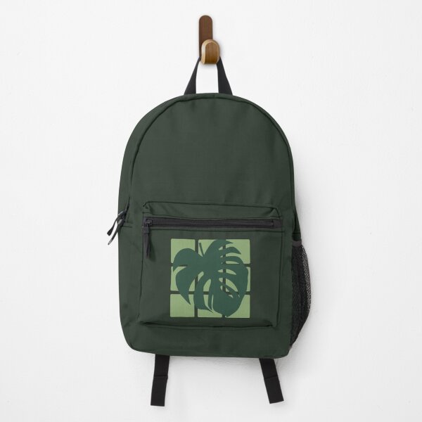 Item preview, Oversized Monstera Leaf on Green Grid Modern Botanical designed and sold by HYPNK.