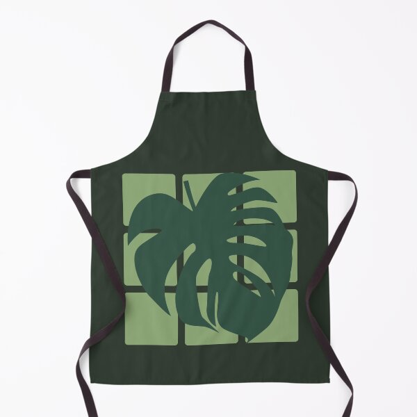 Item preview, Oversized Monstera Leaf on Green Grid Modern Botanical designed and sold by HYPNK.