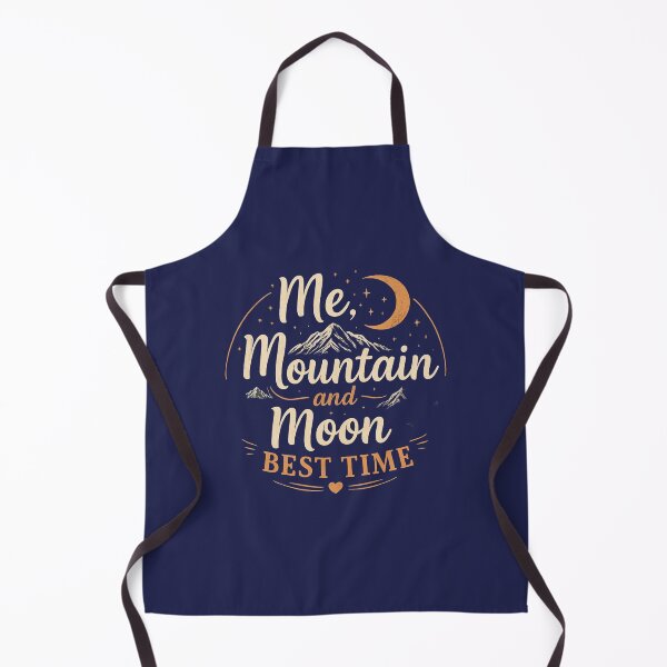 Item preview, Me, Mountain, Moon best time - Camping designed and sold by PrintSparkDesigns.