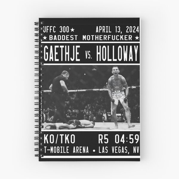 Item preview, Holloway vs Gaethje UFC 300 Knockout Event Poster designed and sold by TypoEmporium.