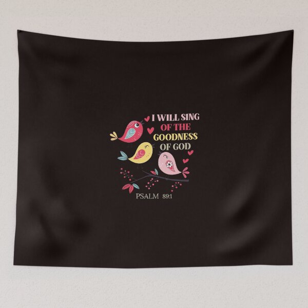 Item preview, Psalm 89:1 I Will Sing of the Goodness of God Christian Birds Vintage designed and sold by ChuyenSuperx.