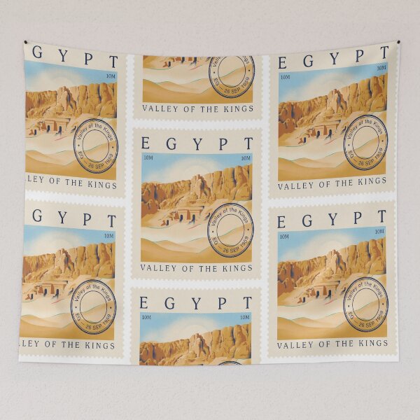 Item preview, Valley of the Kings Egypt Cliff Tomb Stamp Sticker designed and sold by stickercuffs.