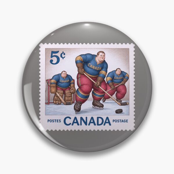 Item preview, Vintage Canadian Hockey Postage Stamp – Retro Ice Hockey Art designed and sold by retrographics.