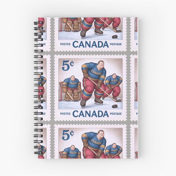 Item preview, Vintage Canadian Hockey Postage Stamp – Retro Ice Hockey Art designed and sold by retrographics.